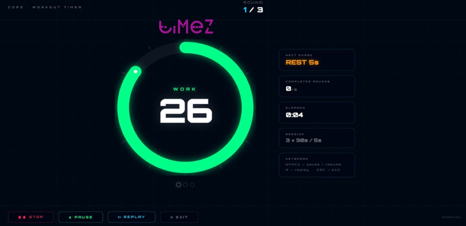 TimeZ Round Counter App Screenshot